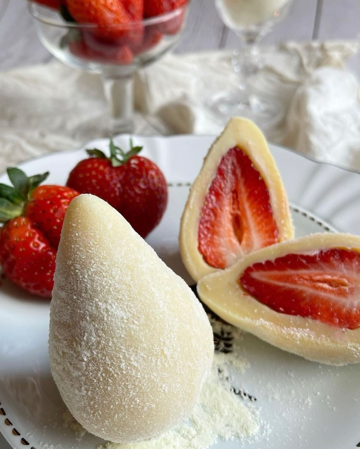 Coxinha Dulce com Fresa